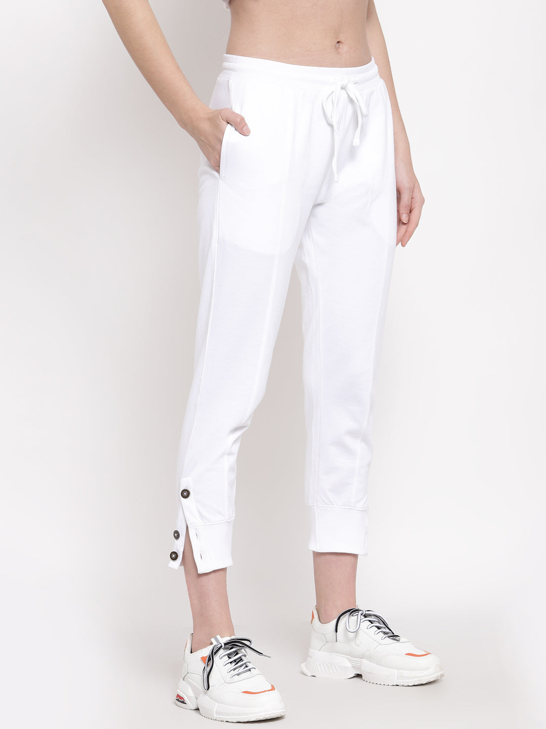 Ghost White Ankle Joggers