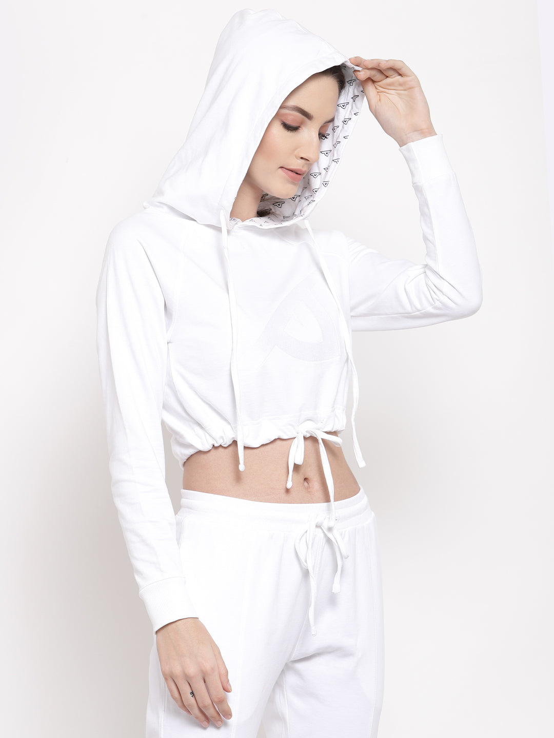 Ghost White Crop hoodie