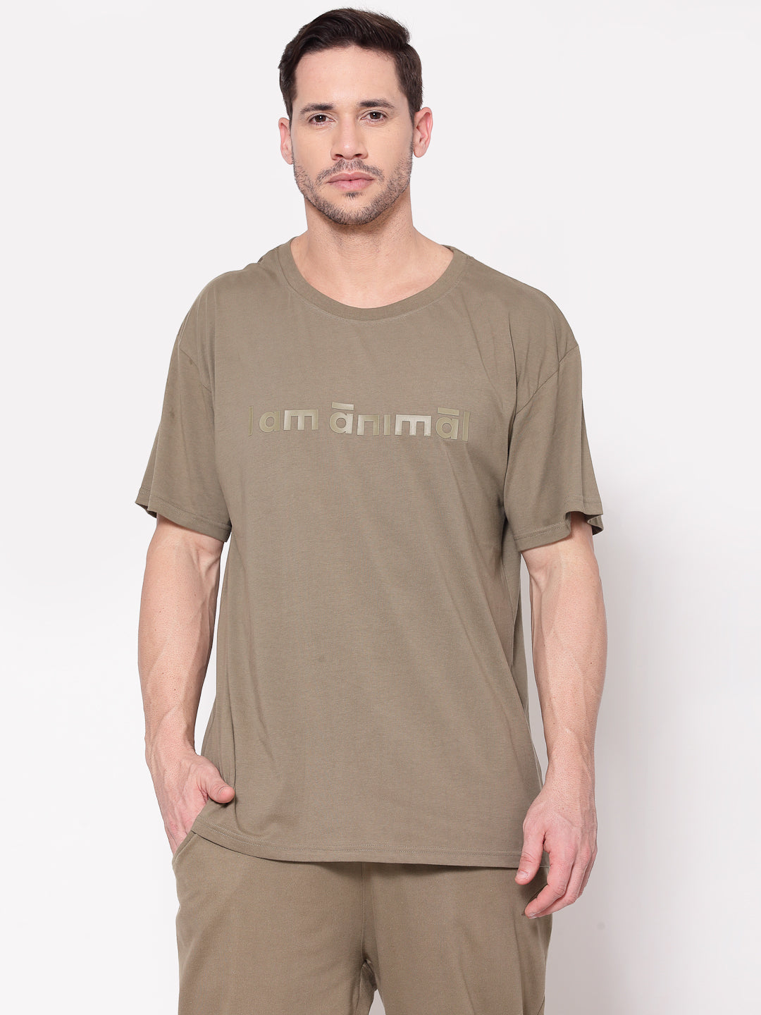Old Army Green T-Basic Word Print