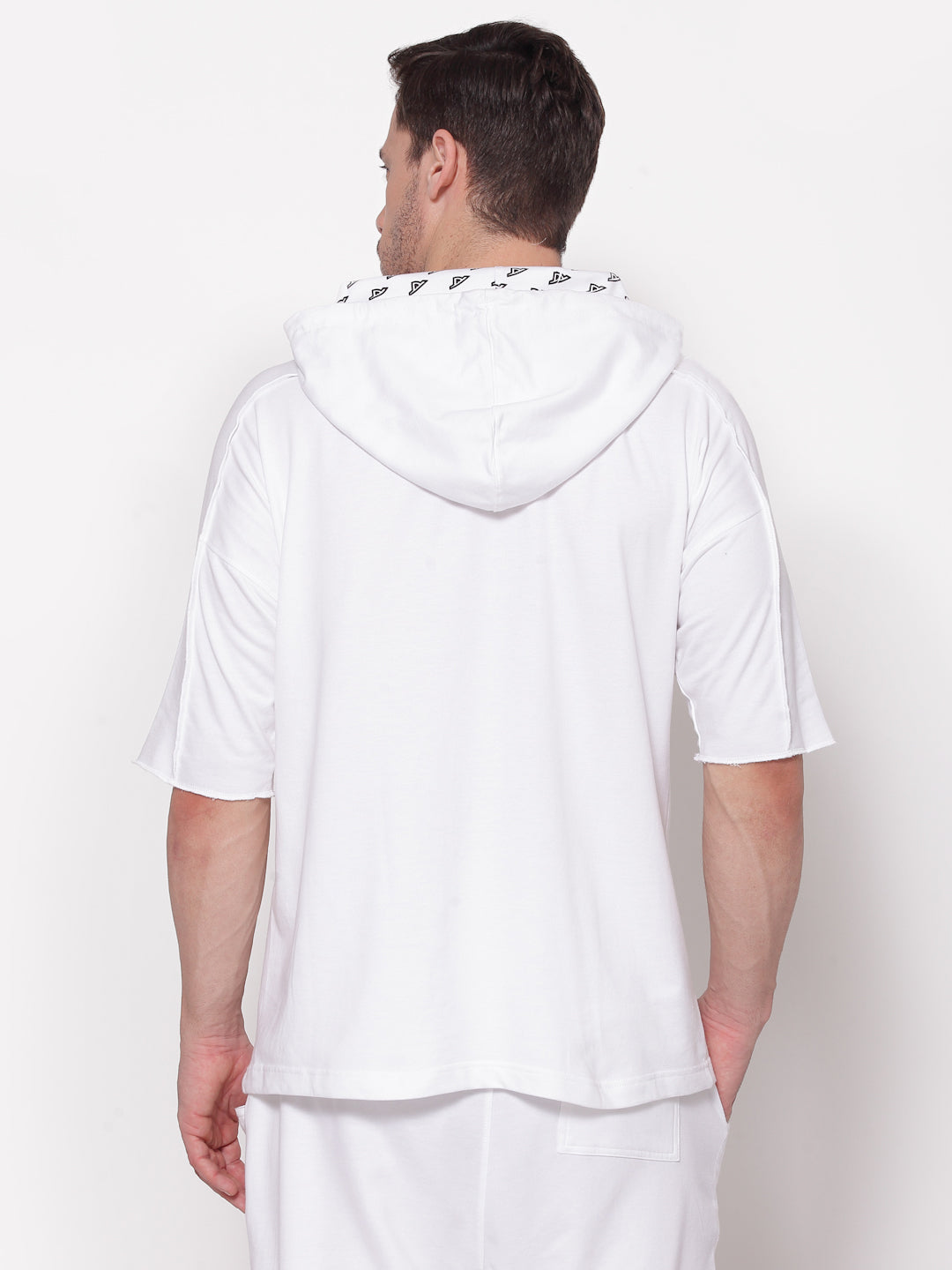 Ghost White Half hoodie